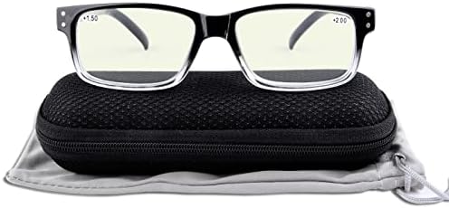 Црно чисто десно око +0,50 компјутерски сино светло блокирање очила за читање со различна јачина за секое око