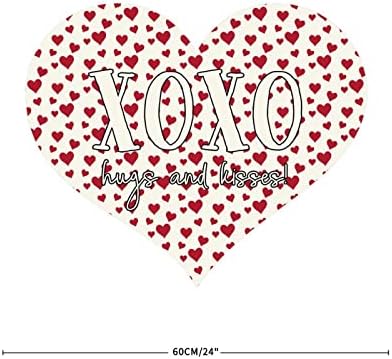 Среќна налепница на wallидот на Денот на вineубените Валентин xoxo hus & kiss vinyl wallид декорации црвено -бело срце Loveубов расадник