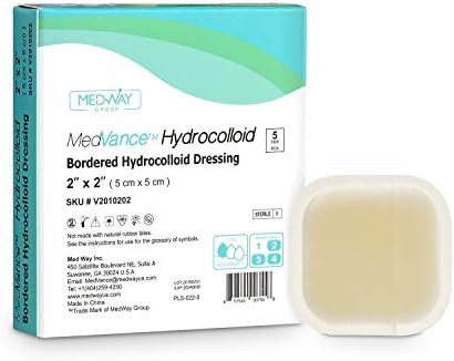 Medvance TM Hydrocolloid - граничен хидроколоиден лепило облекување, 4 x4 кутија од 5 преливи