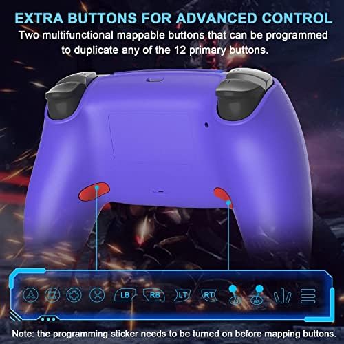 Безжичен контролер на Belopera за PS4 Controller, YMIR Fit PlayStation 4 Контролер со турбо/задните лопатки/надграден џојстик, замена GamePad