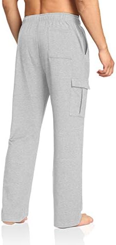 Агнес урбани машки товарни џемпери отворени дното на ногата случајно лабава лабава атлетска атлетска џогер панталони со џебови