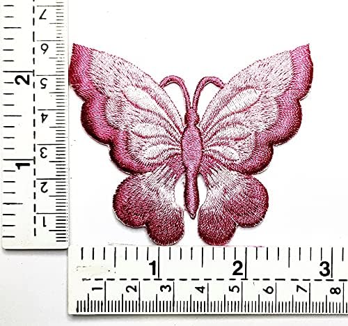 Hho patch пеперутка Убави налепници цртани деца Апликациски закрпи Пеперутка железо на шиење на лепенка маица маица лепенка шива железо на украсено