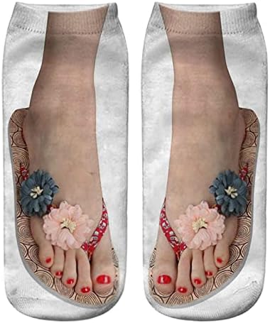 3Д -модели Сандали Симпатични атлетски чорапи за печатење на гранки, кои трчаат женски чорапи, дишејќи жени личност со низок глужд