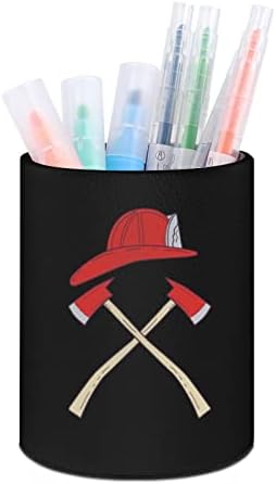 Оган оган пожарникар ПУ кожени моливи за моливчиња тркалезно пенкало чаша образец за образец за канцеларија за канцелариски дом за канцеларија