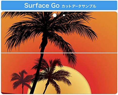 Покрив за декларации на igsticker за Microsoft Surface Go/Go 2 Ultra Thin Protective Tode Skins Skins 001426 Sunset на палма