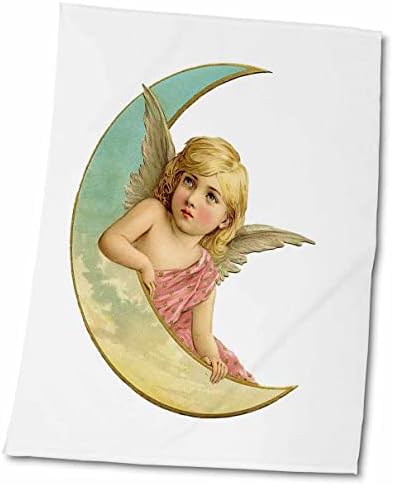 3drose Флорен Ангели и херувими - Слика на викторијанскиот ангел на четвртина месечина - крпи