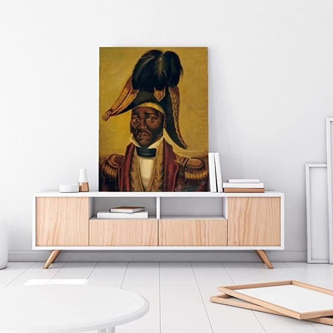 Императорот на Хаити Jeanан quesак Десалини Постер wallидна уметност сликарство платно печати инспиративни духовни простории за спална соба дневна