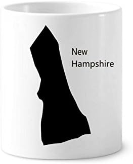 Mapу Хемпшир во САД, преглед на мапата, држач за четкичка за заби, кригла керамички штанд -молив чаша