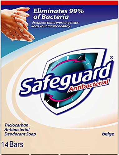 Заштита на 14 шипки 4oz Секоја беж ги мие бактериите Антибактериски сапун лента