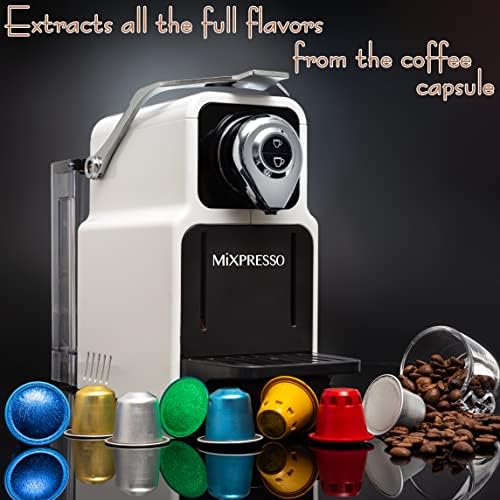 Mixpresso Espresso машина за капсула компатибилна со Nespresso, копчиња за програмирање со единечни производи за кафе за еспресо, за еспресо, премија италијански пумпа со висок