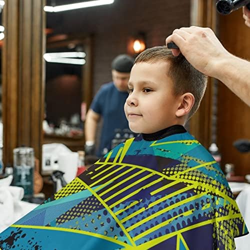 Геометриски гранџ урбани деца за фризура за фризури за фризури со прилагодлива покривка за сечење на коса