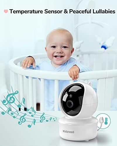 Деца Треба Бебе Монитор Со Камера И Аудио-3.5 Инчен Видео Бебе Монитор со Далечински Управувач Тава&засилувач; Навалување &засилувач;Зум Камера,