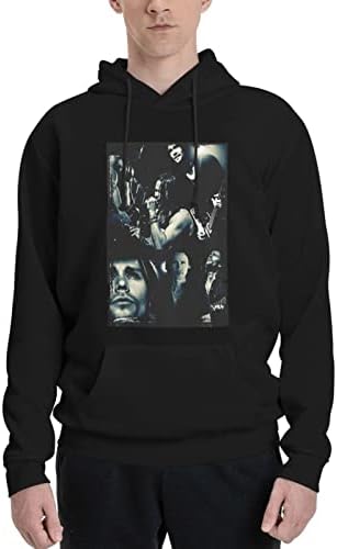 Julemy Myles Kennedy Collage Hoodie Mens Mens Casual Sweatshirt Pullover со џебови со џебови