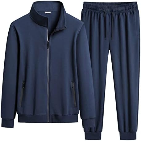 Облека за мажи костуми мода мода едноставна тенок вклопување цврста боја џеб декорација кардиган со долг ракав со сина боја