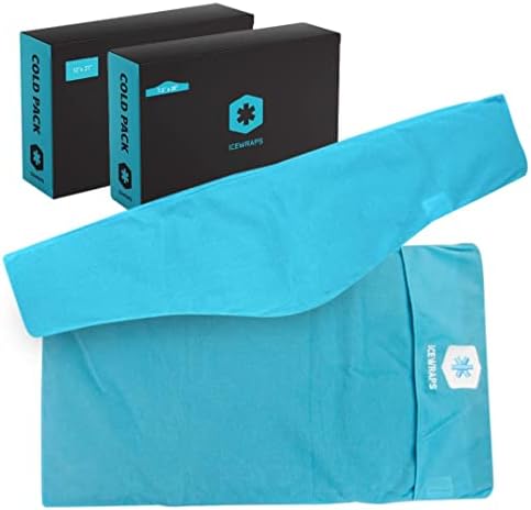 IceWraps Mase Pack вратот и рамото со покривка и 12x21 Голем пакет со ладна терапија со пакет за покривање - пакет за еднократно