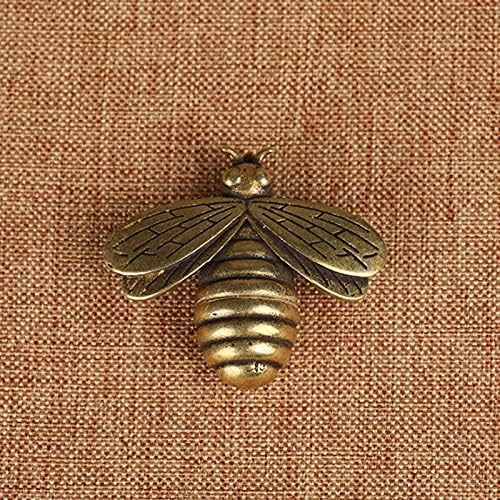 Acxico 1pcs месинг ретро пчела фигура мала пчела статуа украс куќа животински фигурини подарок