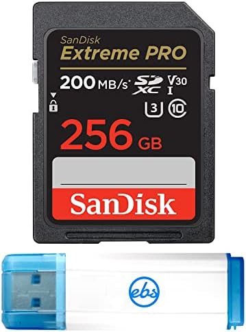 Sandisk Extreme Pro 256gb Sd Картичка За Никон Камера Работи Со Никон Z50, Z5 Mirroless, D780 Дигитални DSLR Пакет со 1 Сѐ, Но Stromboli