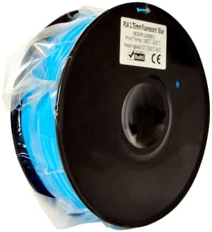 Снабдување3d Флуоресцентно сино PLA филамент 1,75мм флуоресцентно 3Д печатач филамент 1 кг лажица флуоресцентно сино