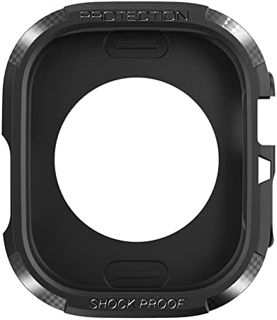 Маалија Часовник За Часовници Од Јаглеродни Влакна За Apple Watch Ultra 49mm Tpu Заштитна Кутија Браник Со Шуплива Рамка За Iwatch Ултра