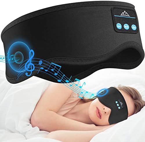 Слушалки за спиење Bluetooth лента за глава за спиење Слушалки за глава 10 часа безжична музика маска за очи со удобни ушни ушни