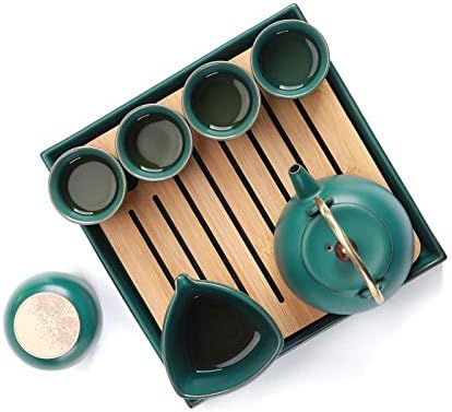 Nfguy Retro чајник Изработка на чај, сет за чај за домаќинство Кунг Фу, сад за чај, чај за складирање на вода, чај сет