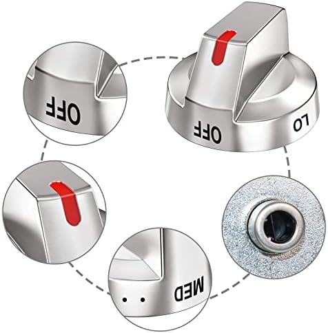 [Надградено] DG64-00473A Копчињата за шпорети компатибилни со опсегот на гас Samsung, засилен прстен за заштита од не'рѓосувачки челик,