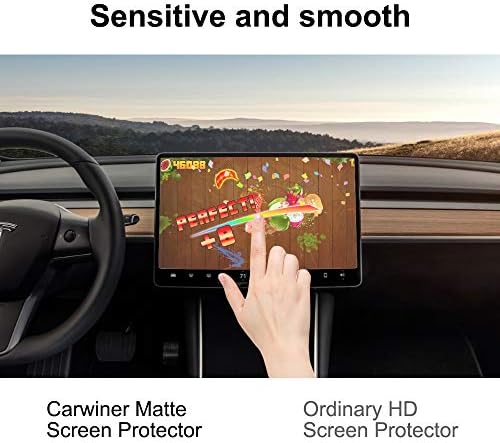 Carwiner Мат Заштитник На Екранот Компатибилен Со Tesla Модел 3 Модел Y 15 Центар Контрола Екран На Допир Автомобил Навигација