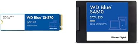 Western Digital 1TB WD Blue SN570 NVME Внатрешен солиден државен погон SSD & 1TB WD Blue SA510 SATA Внатрешна цврста состојба на SSD - SATA