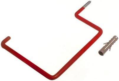 Една станица DIY 40 x црвена пластична обложена завртка во wallидни куки за алатка за алатки нови