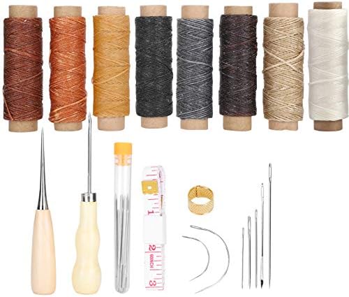 Кожни занаетчиски алатки, комплет за поправка на кожа, кожни игли за шиење за шиење DIY