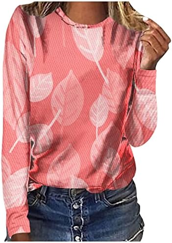 Денот на в Valentубените кошули жени со долги ракави маички дами Loveубов срцеви печатени блузи подароци тинејџери врвови за нејзините