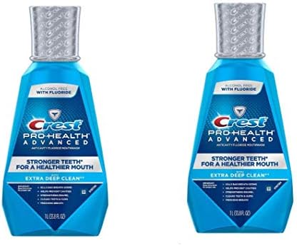 Crest Pro -Health Advanced Antive Anticavity Fluoride Mush/Исплакнување, без алкохол, 1 литар - пакет од 2