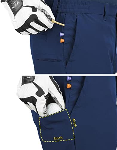 33.000 метри машки голф шорцеви 9 суво вклопување на голф кратки над 50+ лесни рамни предни шорцеви за голф со џебови