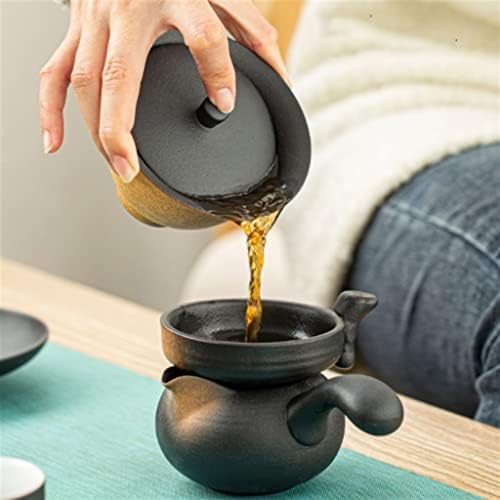ZSEDP целиот сет на груби керамички чај сет Кунг Фу чај постави керамички чајник за чад