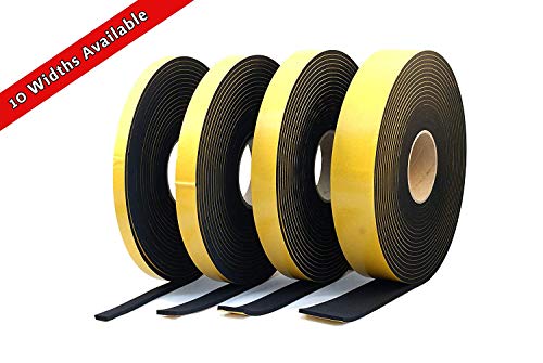 Неопрена гума црна самолеплива лента за сунѓер 5/8 широк x 13/64 дебела x 33 стапки долга