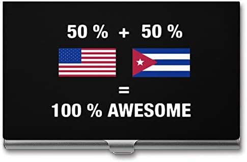 Американска Куба Прекрасно Знаме Држач За Визит Картички Метален Џеб Случај За Визит Картичка Персонализиран Паричник За Картички За Мажи
