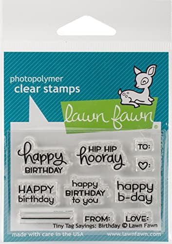 Lawn Fawn Clear Stamps 3 x2 -tiny Tag изреки: роденден -lf1421
