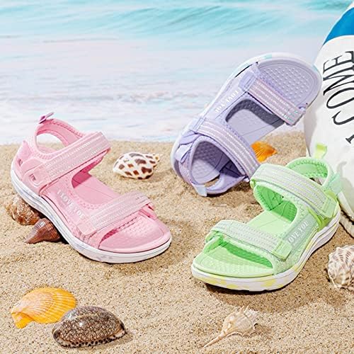 Деца чевли модни сандали со плажа светло меки слатки девојки сандали средни и големи деца меки обични чевли за бебиња