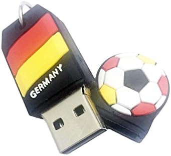 Mixse Cartoon USB 2.0 мемориски стап со флеш погон на палецот погон Фудбал Германија знаме 32G