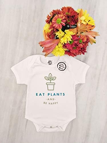 Спанскиот штрк унисекс бебе јадете растенија бидете среќни органски вегетански новороденчиња