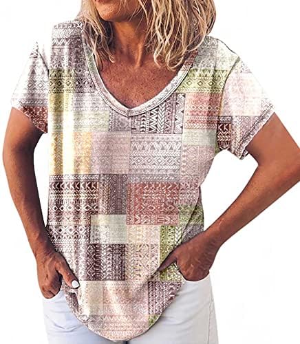2023 Облека мода со краток ракав памук против вратот графички врвен маица за жени есен летен бранч маица 73 73