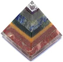 Пирамидата на џет Чакра врзан од скапоцен камен Пирамида приближно. 1.5 Земјините елементи Реики симбол Пентакл скапоцен камен заздравување Васту
