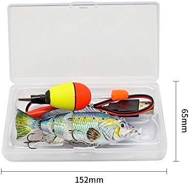 ODS мами роботски пливање мами 3,9 ”електрични мами USB USB LED LED светло 4 сегмент спојно справување со риболов за пливање