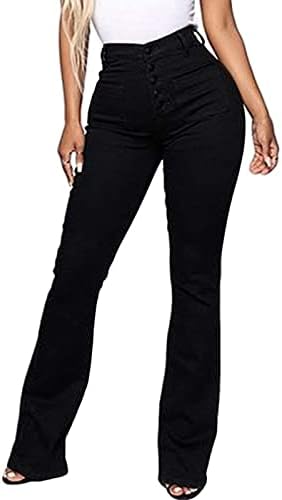 Eoeioa женски фармерки Дечко тексас панталони со високи половини трендовски уништени суровини полите потресени фармерки Y2K улична