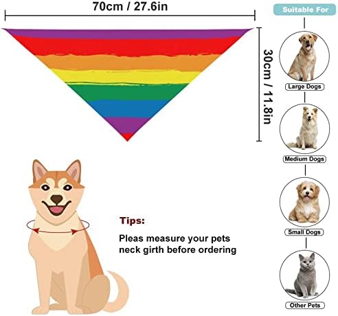 Виножито шарено ЛГБТ знаме Смешно миленичиња шал триаголни биб за кучиња печатени додатоци за приклучоци