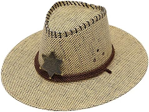 Демин возрасен унисекс летен моден сончање слама капа плажа обичен каубојски капа подароци за мажи за мажи