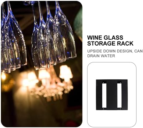 Cabilock црн кабинет вино стаклен решетка под кабинетот Stemware вино за чаши за чаши