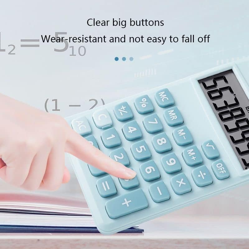 MJWDP цртан филм мини калкулатор креативен бонбон боја мала преносна калкулатор за учење Калкулатор за силиконски копче за силикони
