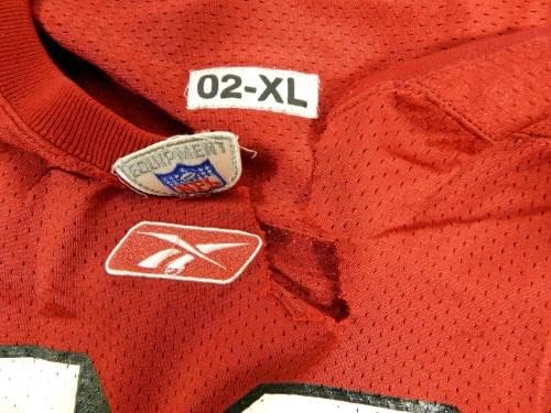 2002 Сан Франциско 49ерс Френк Стронг 58 Игра Користена Црвена Пракса Џерси XL 50-Непотпишана Нфл Игра Користени Дресови