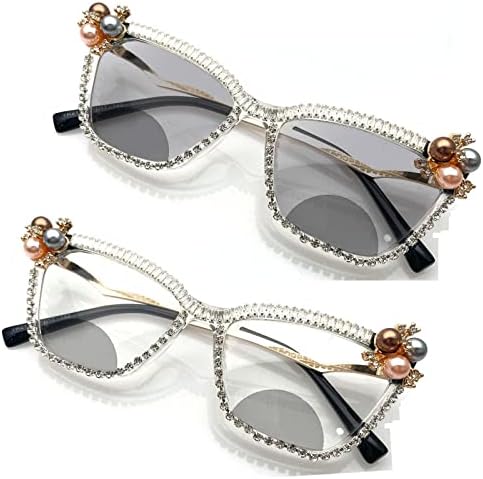 Преголема транзиција фотохроми бифокални очила за читање за жени трендовски мачки за очи за очи на очила за сонце, очила за сонце